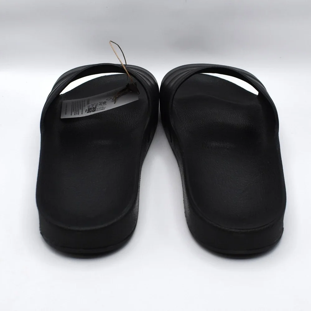 adidas Adilette Aqua Slides Sandals Slip On Men's 13 Women's 14 Black NWT F35550